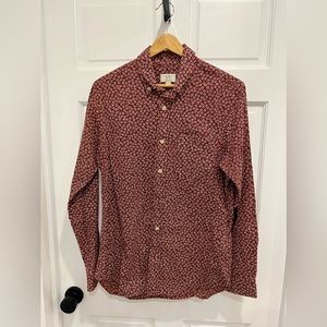 Men’s club Monaco red floral shirt in sz small